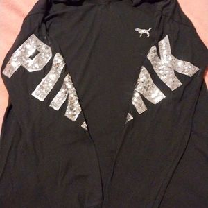 Vs Pink Bling Open Back Shirt